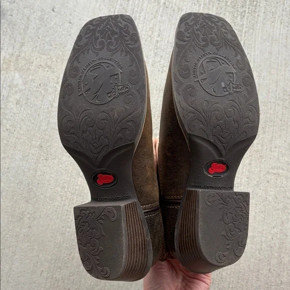 NEW Justin Boots 6” Chellie Quake Boot in Brown Cream Women’s 8B - Picture 3 of 9